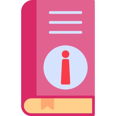 Kitap bilgisi simgesi, modern tasarım illüstrasyonu