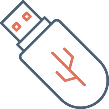 usb flash disk vektör illüstrasyonu