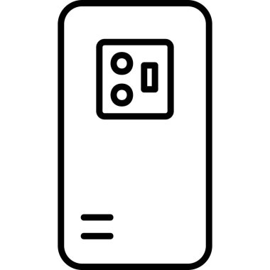 Mobil Arka Kamera, akıllı telefon aygıtının dijital illüstrasyonu 