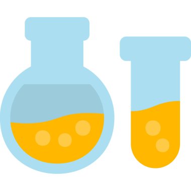 Laboratuvarda mataralar. Web simgesi vektör illüstrasyonu