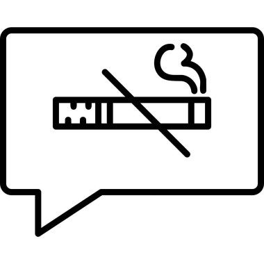 Tütün Günü Yok, basit web simgesi çizimi 