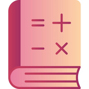 Matematik kitabı simgesi, modern tasarım illüstrasyonu