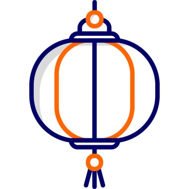 Kağıt fener modern simge, vektör illüstrasyonu