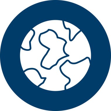 Küre. Web simgesi basit illüstrasyon