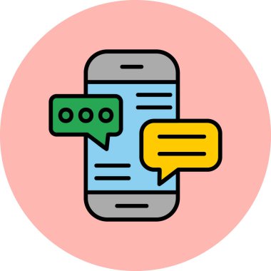 Konuş. Web simgesi basit illüstrasyon