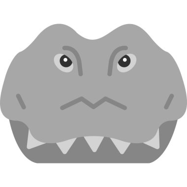 Timsah, web simgesi basit illüstrasyon