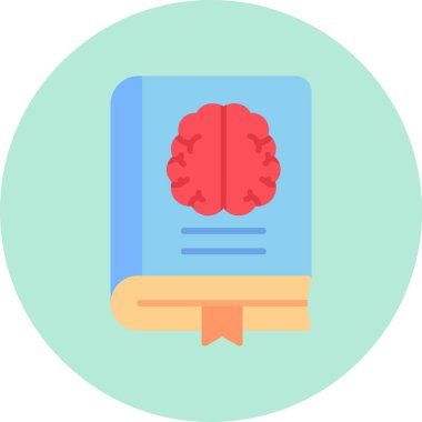 Nöroloji kitabı simgesi, modern tasarım illüstrasyonu