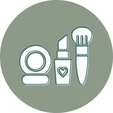 Makyaj simgesi, modern tasarım illüstrasyonu