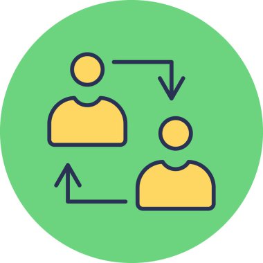 İş ve finans simgesinin vektör illüstrasyonu