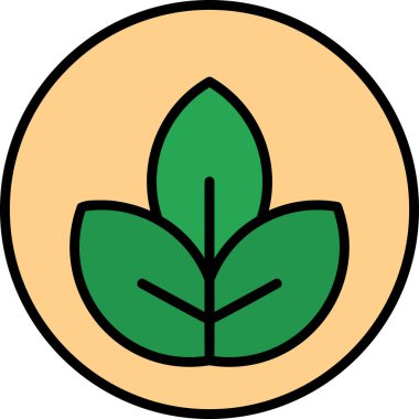 Yaprak. Web simgesi basit illüstrasyon 
