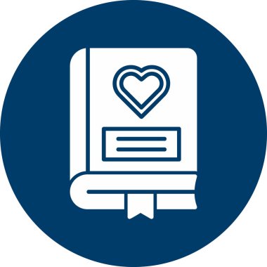 Romantizm kitabı ikonu, modern tasarım illüstrasyonu