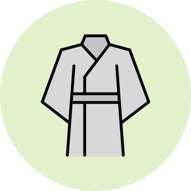 Kimono simgesinin vektör illüstrasyonu