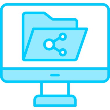 Dosya paylaşım simgesi, vektör illüstrasyonu