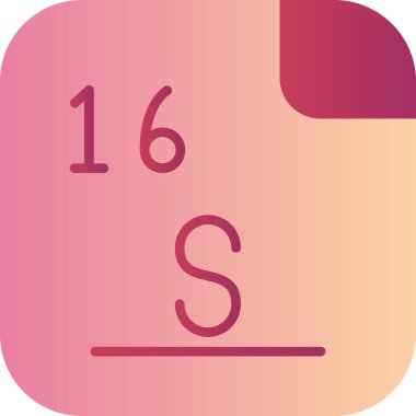 Sülfür, kimyasal element, ağ basit illüstrasyon