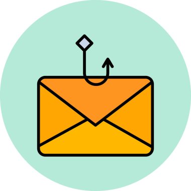 Phishing modern simgesi, vektör illüstrasyonu 