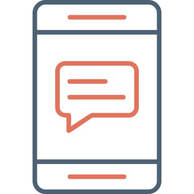 Konuş. Web simgesi basit illüstrasyon