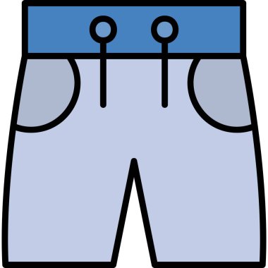 Şort. Web simgesi basit illüstrasyon  