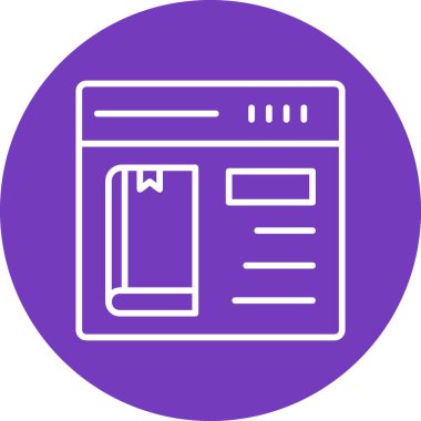 Çevrimiçi kitap satın alma simgesi, modern tasarım illüstrasyonu