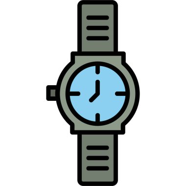 Kol saati. Web simgesi vektör illüstrasyonu