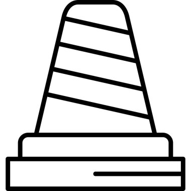 Trafik konisi modern simge, vektör illüstrasyonu