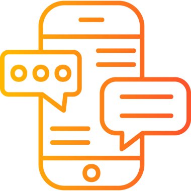 Konuş. Web simgesi basit illüstrasyon