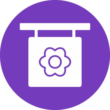 Çiçekçi modern simge, vektör illüstrasyonu