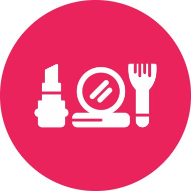 Makyaj simgesi, modern tasarım illüstrasyonu