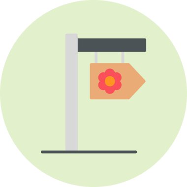 Yönlendirme işaretinin basit web illüstrasyonu 