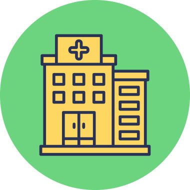 Hastane. Web simgesi basit tasarım