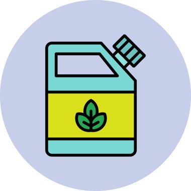 Eko yakıt modern simge, vektör illüstrasyonu 