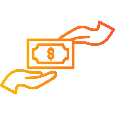 Rüşvet modern simge vektör illüstrasyonu