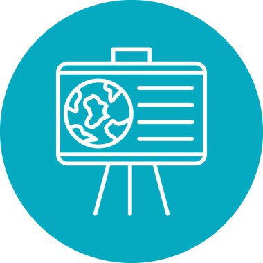 Coğrafya simge vektör çizim