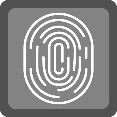 Parmak izi simgesinin vektör illüstrasyonu