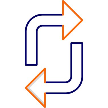 Modern simge, vektör illüstrasyonunu döndür