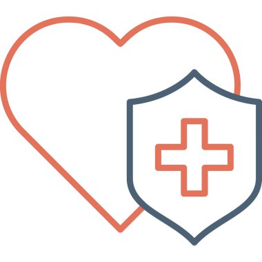 Sağlık hizmetleri web simgesi basit illüstrasyon