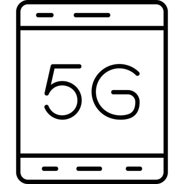 5g Tablet web simgesi, kişisel ve ticari kullanım için illüstrasyon 