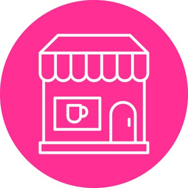 Kafe ikonu, modern tasarım illüstrasyonu