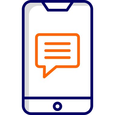 Cep telefonu simgesi, vektör illüstrasyonu