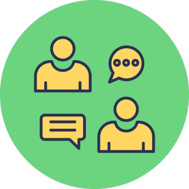 Konuş. Web simgesi basit illüstrasyon