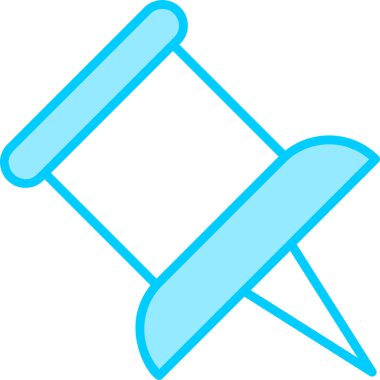 Pin simgesine bas. Basit vektör illüstrasyonu