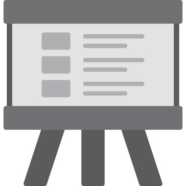 Üniversite Sunum vektörü illüstrasyon web simgesi