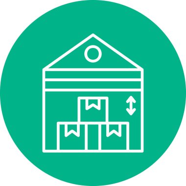 Bir dağıtım simgesinin vektör illüstrasyonu