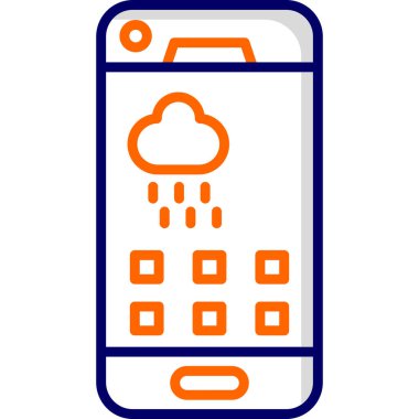 Cep telefonu. Web simgesi basit tasarım