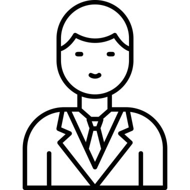 Businessman User logo, simple icon for web page 