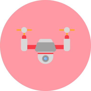 Drone simgesi, vektör illüstrasyonu basit tasarım