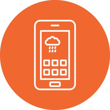 Cep telefonu simgesinin vektör illüstrasyonu