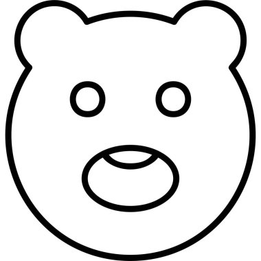 Ayı. Web simgesi basit tasarım 