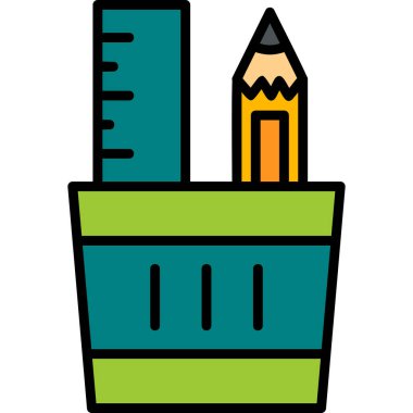 Kalem. Web simgesi basit illüstrasyon