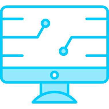 Bilgisayar ekranı. vektör illüstrasyonu