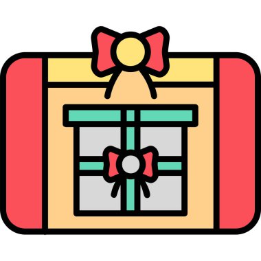 Hediye kutusu. Basit resimleme